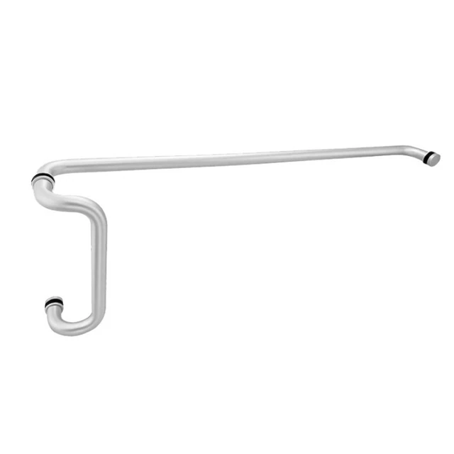 CM10x33, Round Solid Aluminum Combination Door Push Bar and Pull Handle set — CM10X33 — Clear Anodized