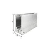 CCRL8BS, Solid Aluminium Base shoe For 1/2" -9/16" thickness glass