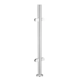 CRPF42, 42" Height Round Post hole Ø 2"(Post Only, Not Include Glass Clamp) — CRPF42C — Polished Stainless Steel — MIDDLE