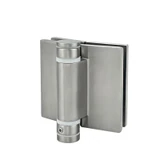 CY11S, Swimming Pool Glass to glass Heavy Duty Door Hinge for 3/8" - 5/8" Glass, flat pin — CY11S — Brushed Stainless Steel