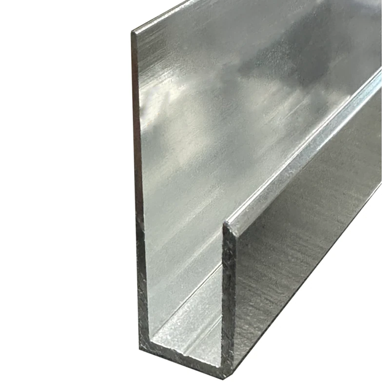 CD645, Polished Chrome, J Channel, 1/4" Deep Nose Aluminum — CD645
