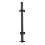 CSPF42, Square Post 42" Height, hole Ø2" (Post Only, Not Include Glass Clamp) — CSPF42 — Matte Black — CORNER