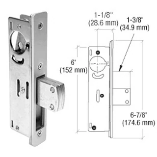 DL2110B,CRL 1-1/8" Backset Narrow Stile Long - Throw Deadlock — DL2110B