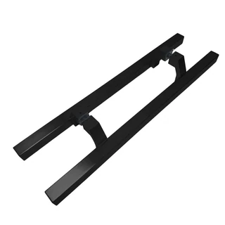 CSQLPO24,1-1/4" X24"X12"(CTC), 24" Square Ladder Pull Handle , Back to Back, Offset — CSQLPO24-MB — Matte black