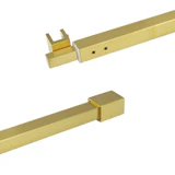 C2861, FRAMELESS SHOWER DOOR, SQUARE FIXED PANEL WALL-TO-GLASS SUPPORT BAR — C2861A