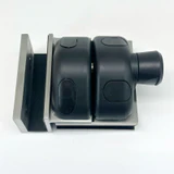 CY03M Swimming Pool Glass to Glass 90° Gate Latch w. Door Lock-With Key For 3/8"-5/8" Glass Thickness — CY03L-M — Left Hand — Brushed Stainless Steel