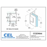 CGEN044, Wall Mount Hinge Offset Back Plate — CGEN044
