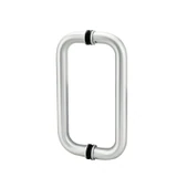 CM2165, Solid Aluminum Straight Back to Back Pull Handles. — CM2165-10X10 — 10" — Clear Anodized