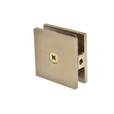 SCU4BBRZ,CRL Brushed Bronze Square Style Hole-in-Glass Fixed Panel U-Clamp