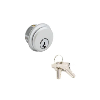 8136, FHC Standard Mortise Randomly Keyed Cylinder — 8136 — Clear Anodized