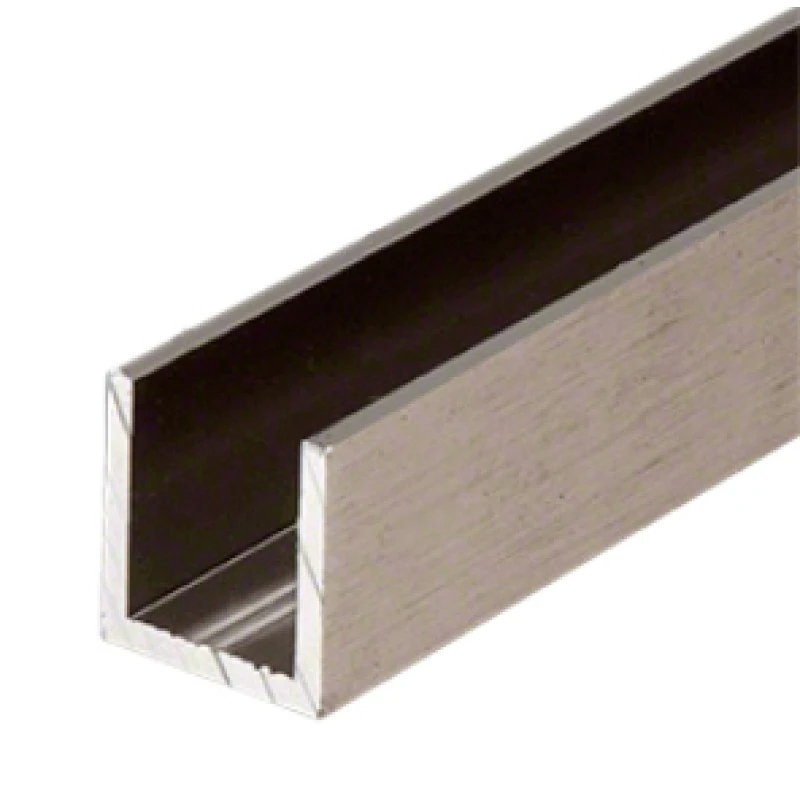 CSDCD12, Brushed Nickel, U Channel for 1/2" Shower Door Fixed Panel — CSDCD12