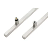 CSQLP Square Ladder Pull, Back-to-Back Entrance Door Handle, Stainless Steel 304 Tube in 1/16" Thickness — CSQLP36-SSS — Brushed Stainless Steel — 36"
