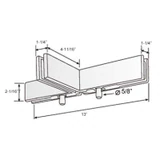 CPH51, Double Transom Fin Patch With Two Insert (CPF30-PVTINS) — CPH51 — Aluminum