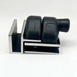 CY03M Swimming Pool Glass to Glass 90° Gate Latch w. Door Lock-With Key For 3/8"-5/8" Glass Thickness — CY03L-M — Left Hand — Polished Stainless Steel