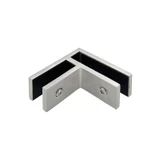 CGTG90, 90 degree corner Railing clamp, glass to glass — CGTG90 — Brushed Stainless Steel