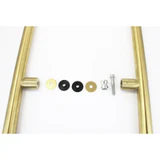 CLP Ladder Style, Back-to-Back Pull Entrance Door Handle, Stainless Steel 304 Tube in 1/16" Thickness — CLP24 — Brushed Gold — CLP24