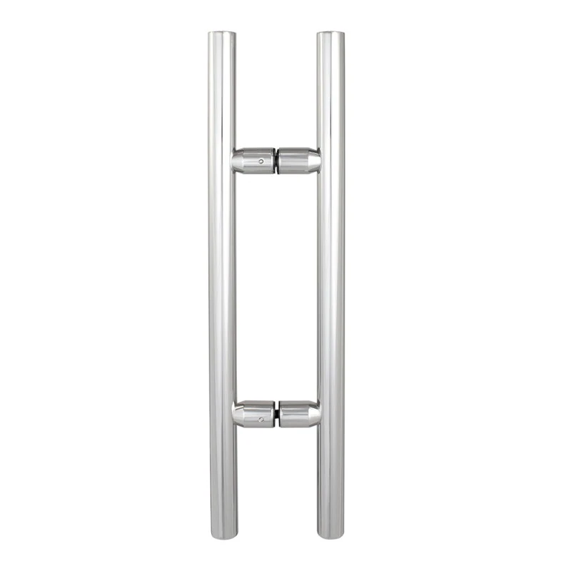 CLP Ladder Style, Back-to-Back Pull Entrance Door Handle, Stainless Steel 304 Tube in 1/16" Thickness — CLP24 — Polished Stainless Steel — CLP24