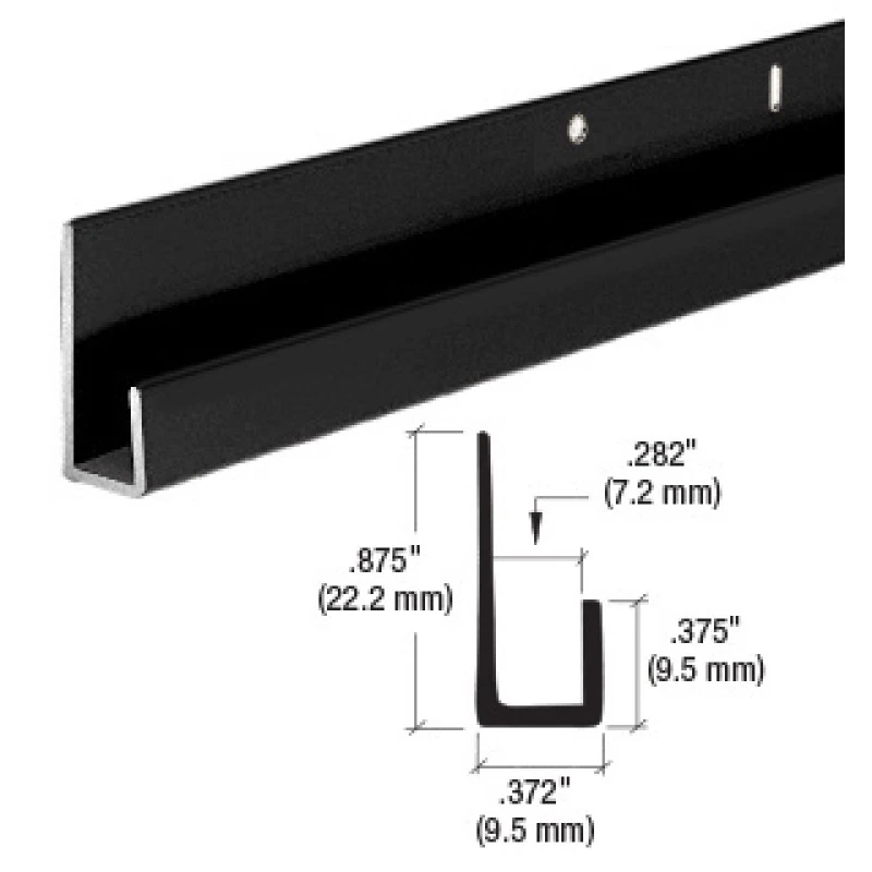 CRL 1/4" Standard Aluminum J-Channel — D636