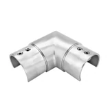 CE90-D424, Stainless Steel 90 Degree Corner Connector For 1-1/2″ Round Tube — CE90-D424-PSS — Polished Stainless Steel