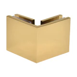 SGC90BR,CRL Polished Brass Square 90 Degree Glass-to-Glass Clamp — SGC90BR