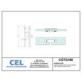 CGTG180, 180 degree Railing clamp, glass to glass